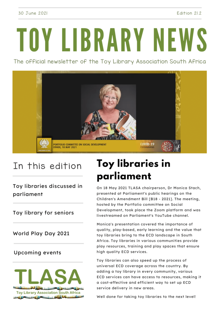 TLASA June newsletter page 1